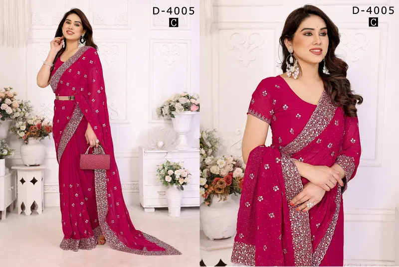 Jayshree 4005 A To D Georgette Occasion Wear Saree Wholesale In India